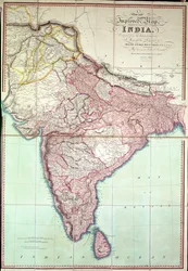 India javított térképe, Londonban kiadva 1820-ban